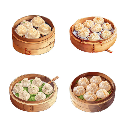Watercolor Dimsum Clipart