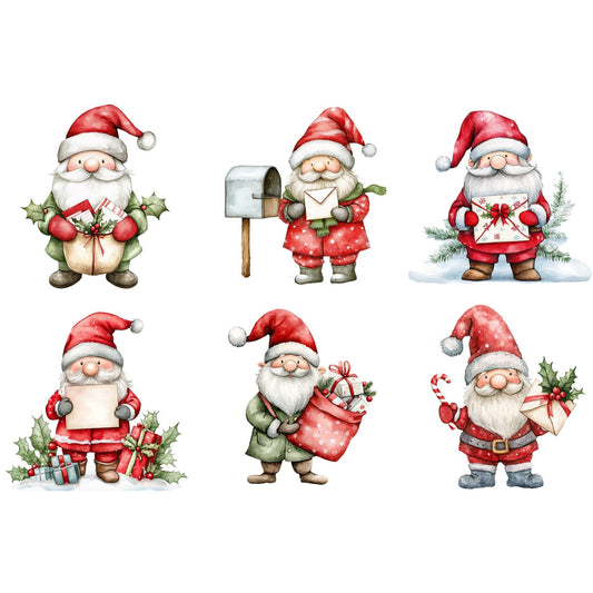 Christmas Mailbox Gnome Clipart