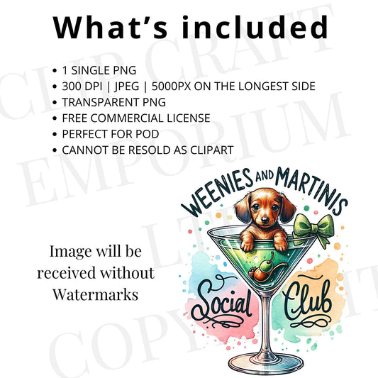 Weenies and Martinis PNG