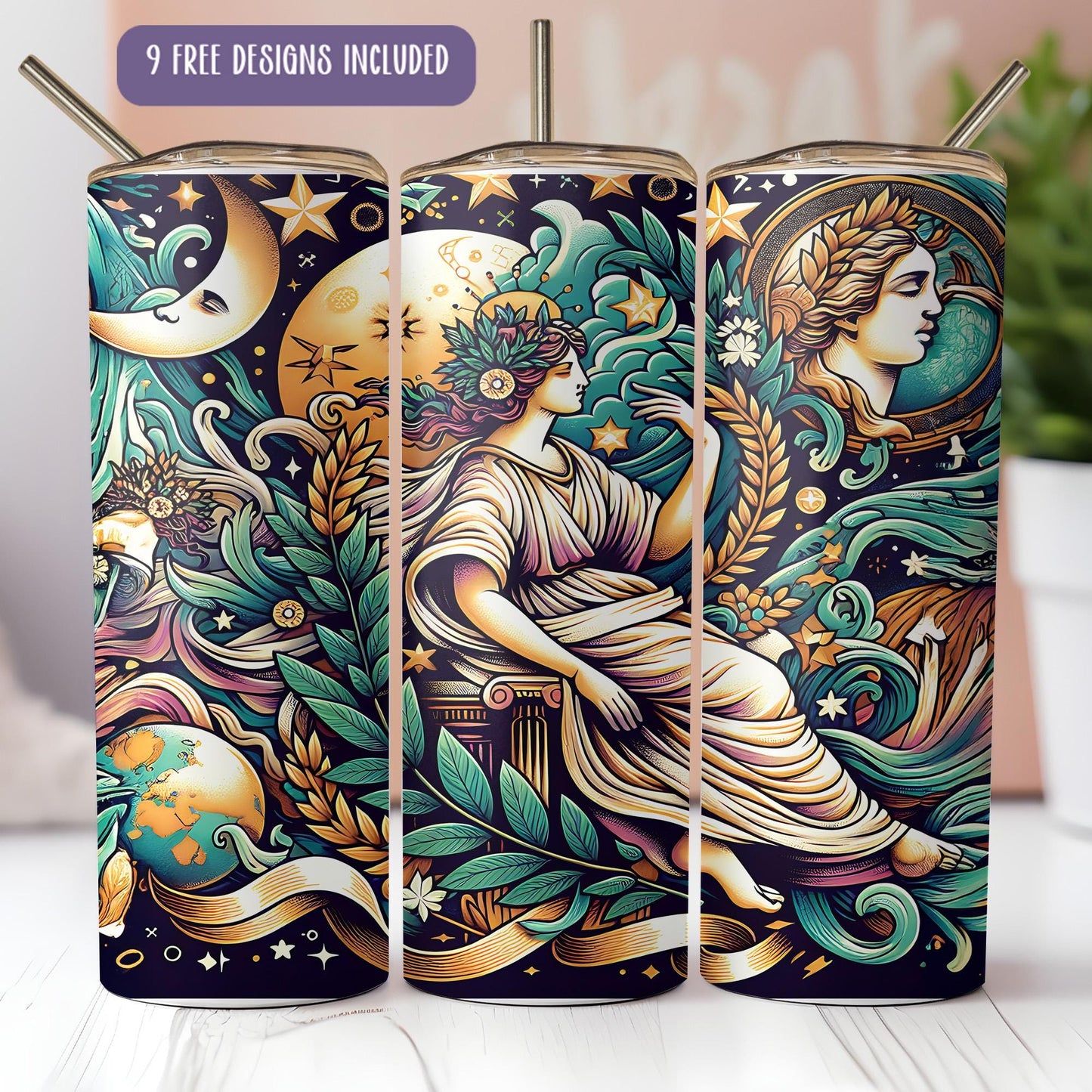 Goddess celestial 20oz Tumbler Wrap