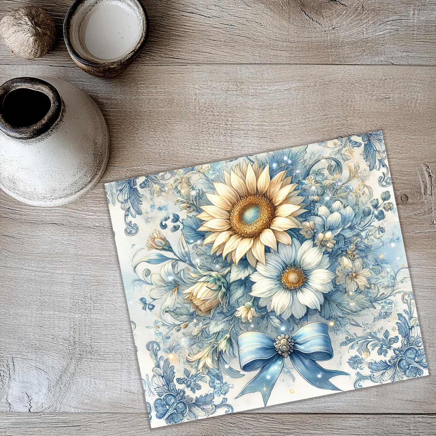 a painting of a bouquet of flowers on a table
