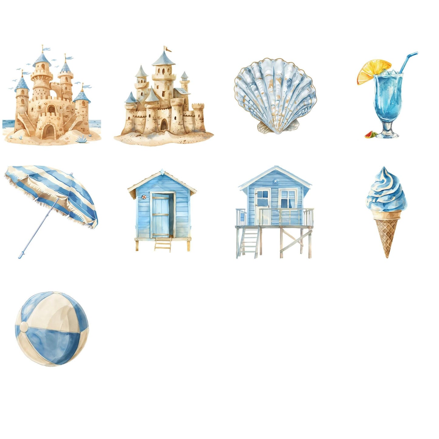 Cute Beach Bears clipart
