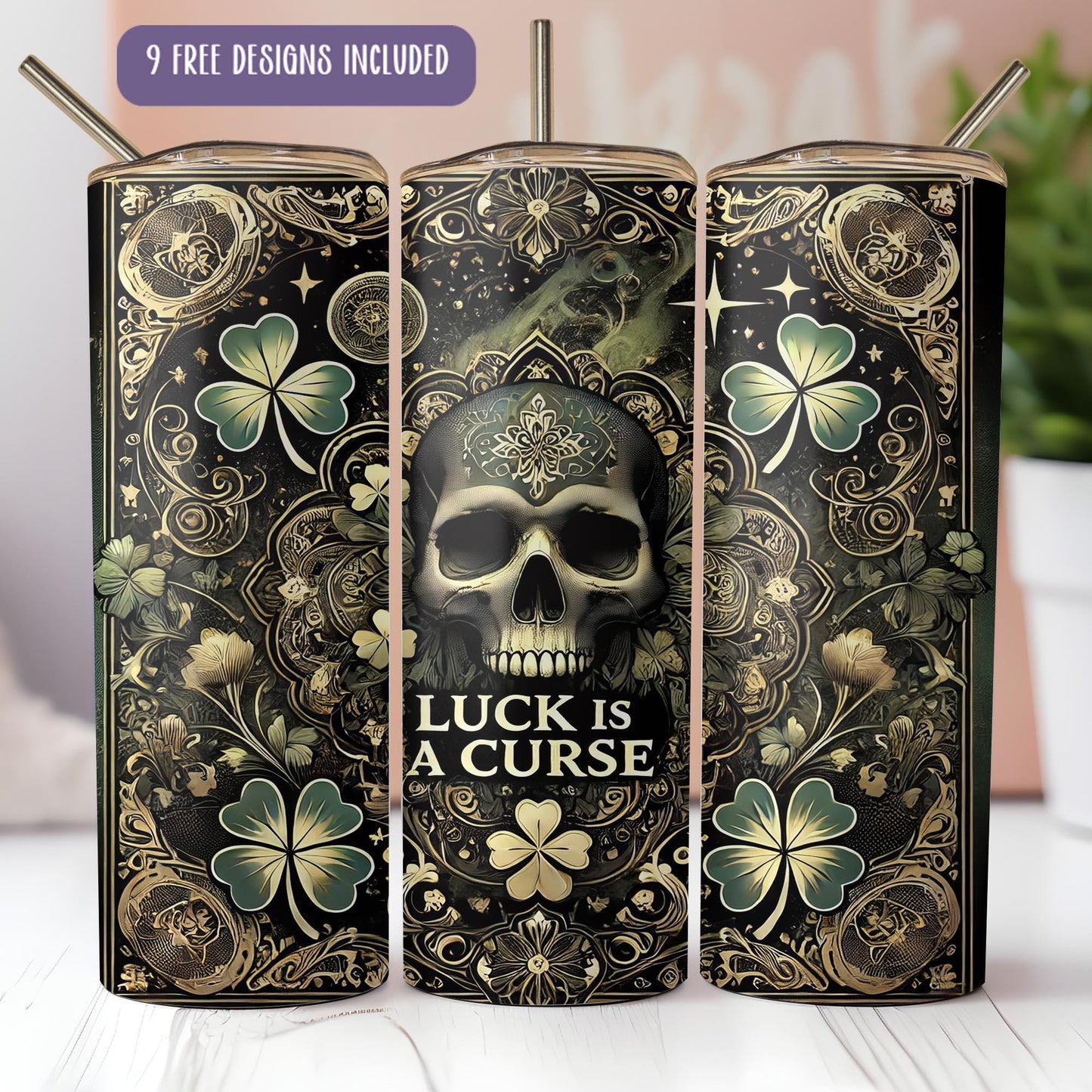 a cigarette case with a skull on it