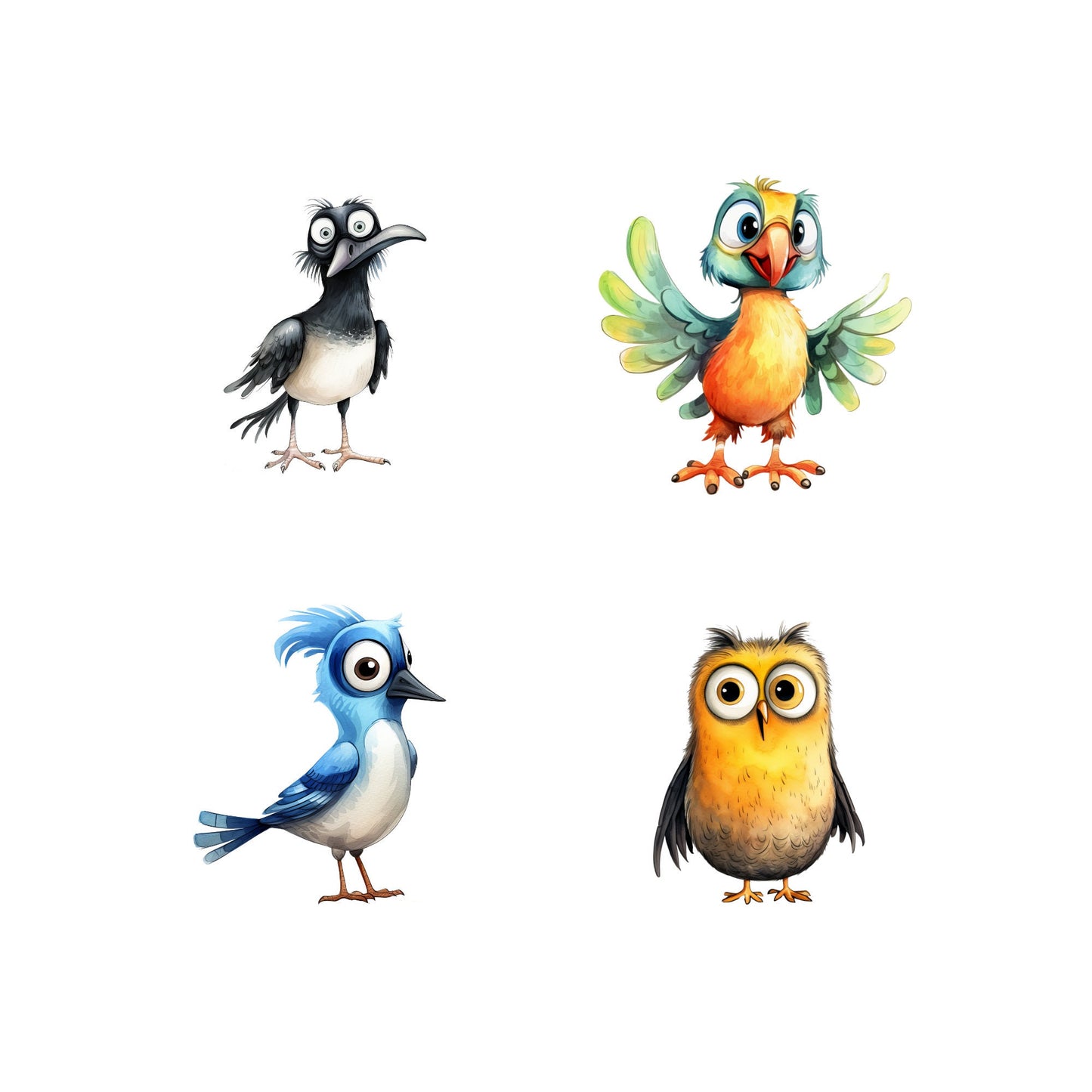 Quirky Birds Clipart