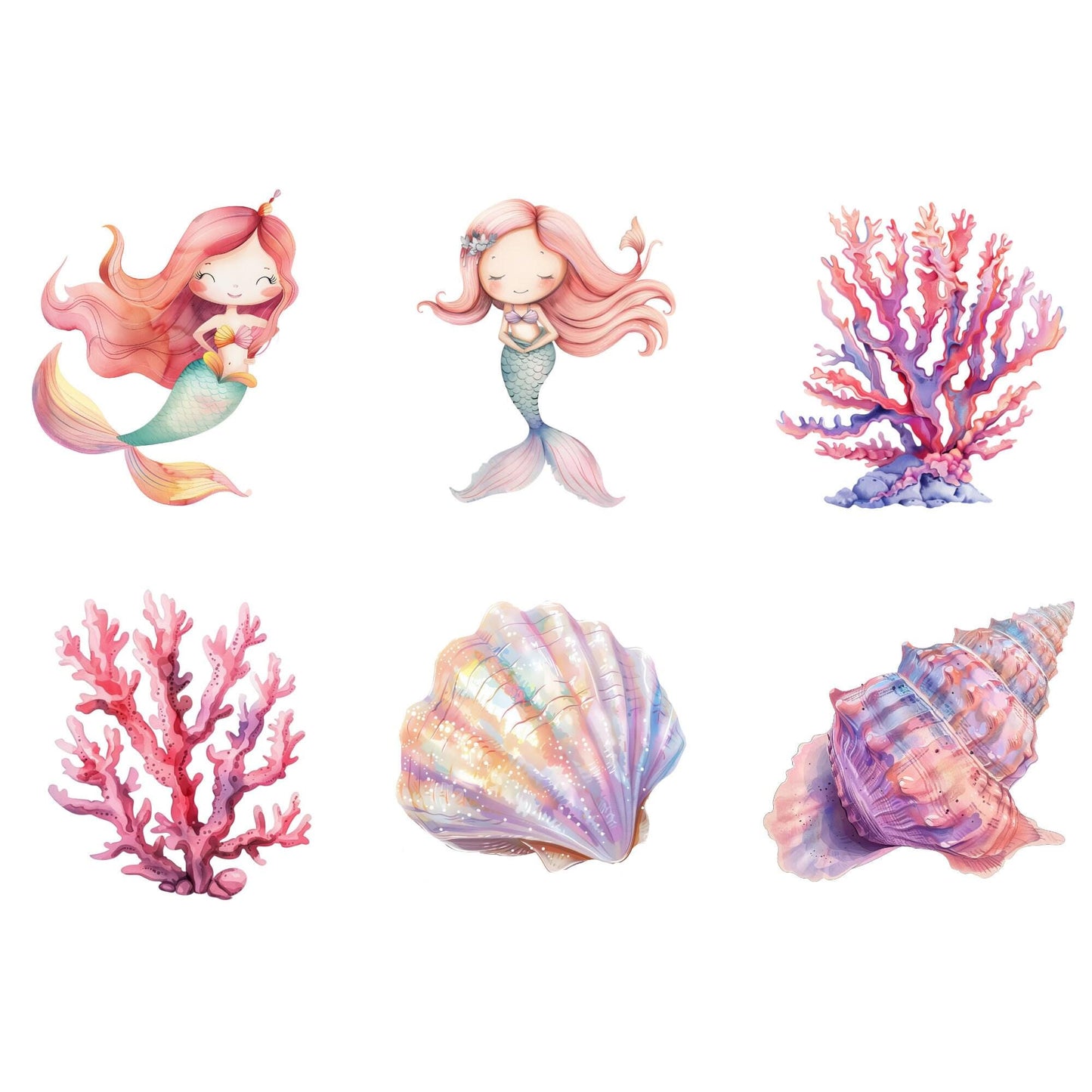 Watercolor Under the sea clipart