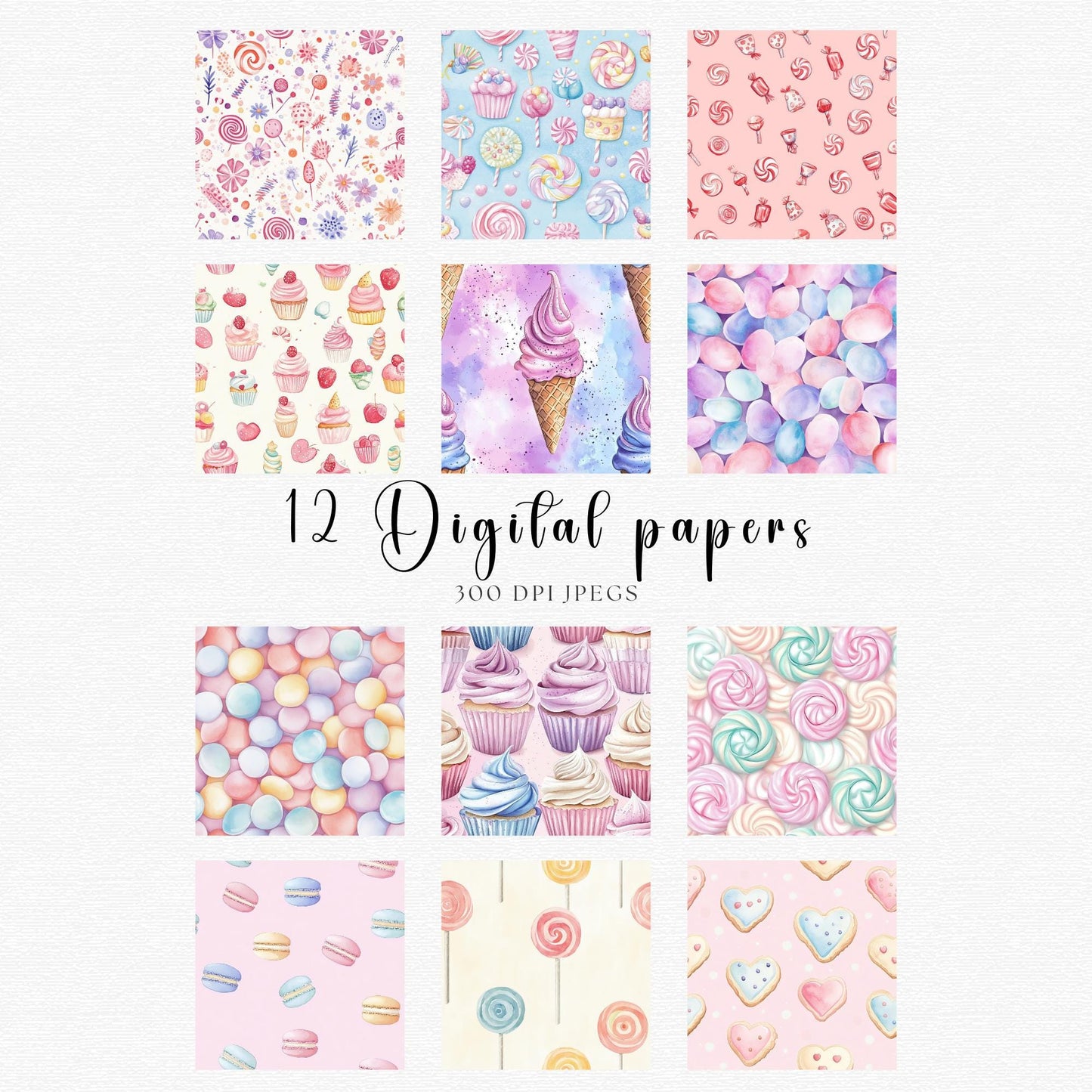 Candyland seamless digital papers