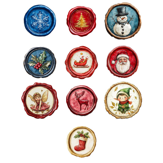 Christmas Wax Seal Clipart