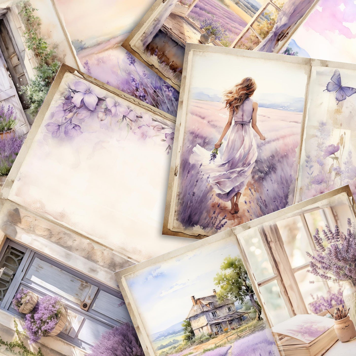 Lavender Haze Junk Journal Pages