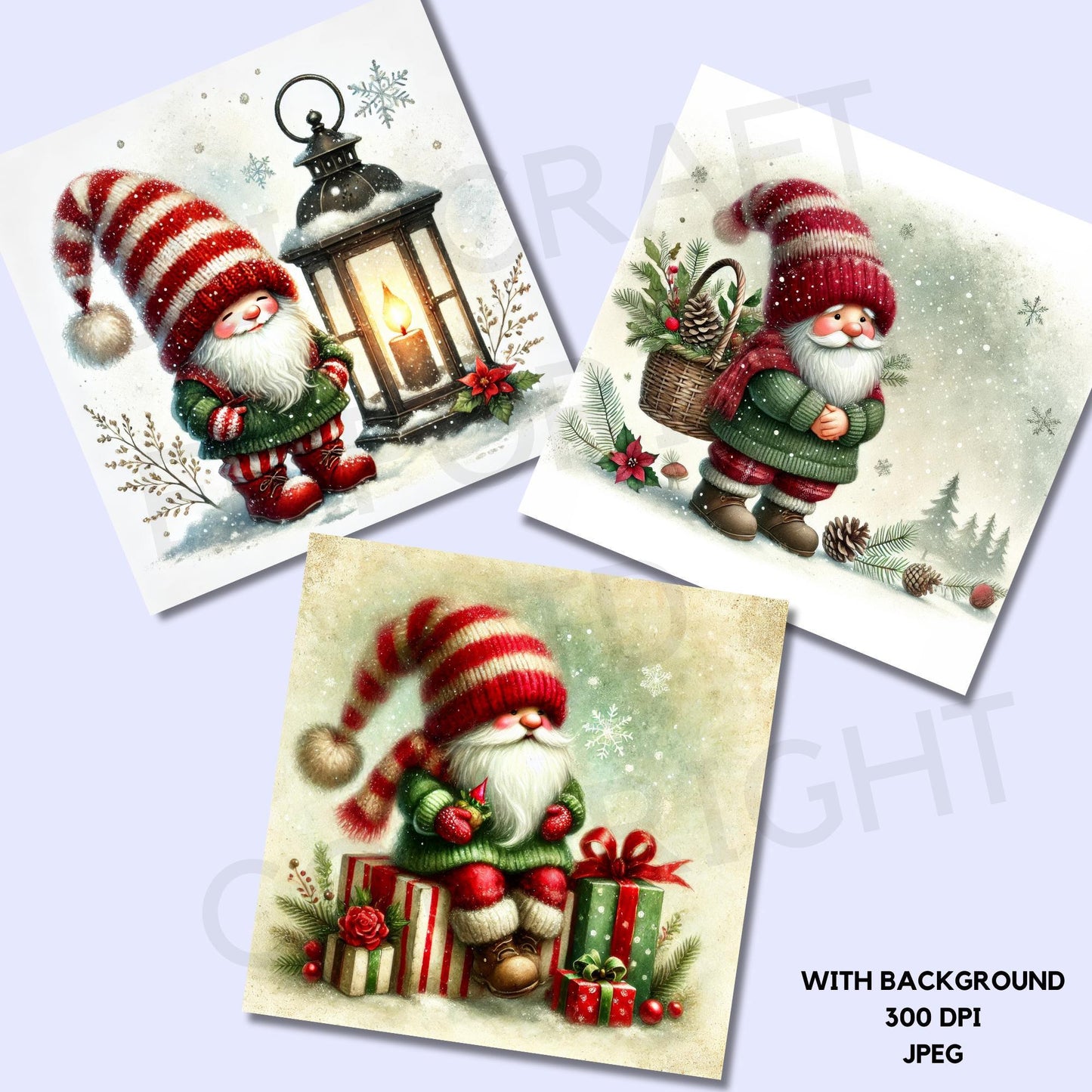 15 Christmas Mailbox Gnome Clipart