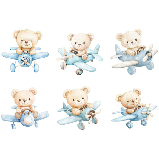 Blue Teddy Bear Fly Clipart