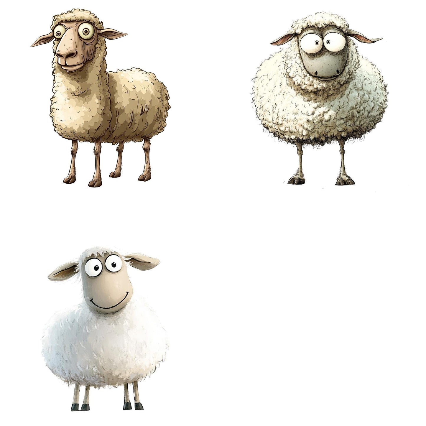 Quirky Sheep Clipart