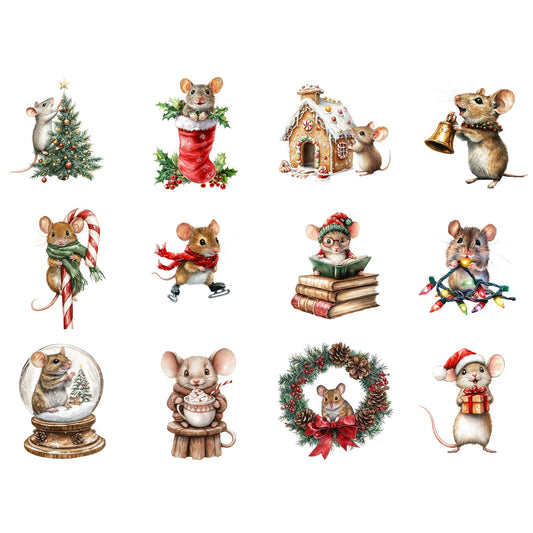 Christmas Mouse Clipart
