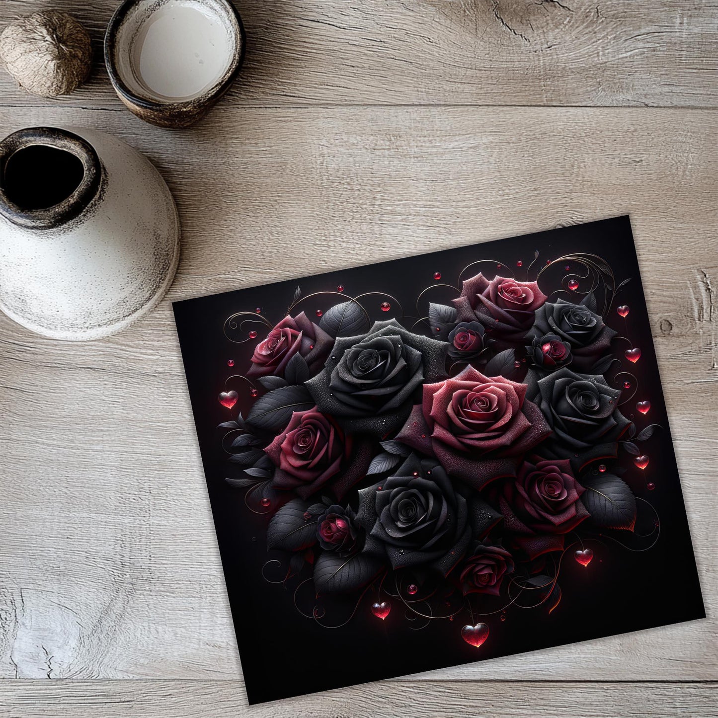 a picture of a bunch of roses on a table