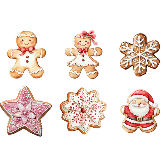 Watercolor Holiday Cookie Clipart