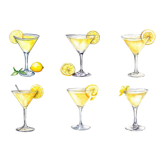 Lemon Drop Martini Clipart