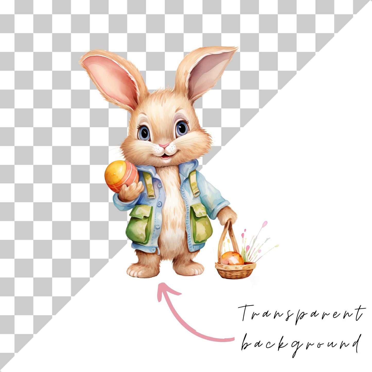 Lindo conejito de Pascua clipart