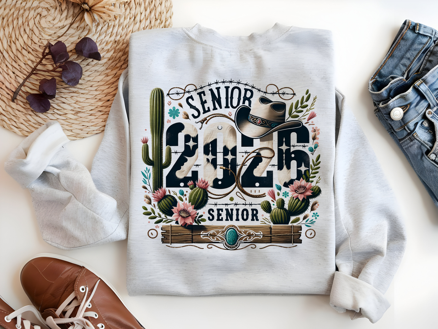 Senior 2026 Western PNG | Graduation Sublimation Design