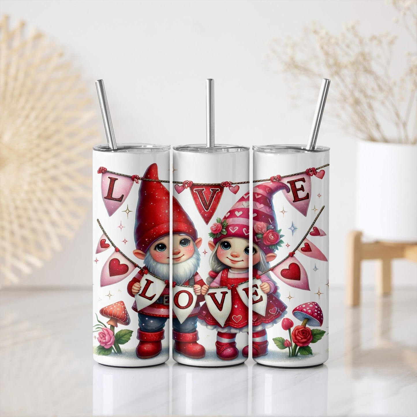 a couple of cups sitting on top of a table