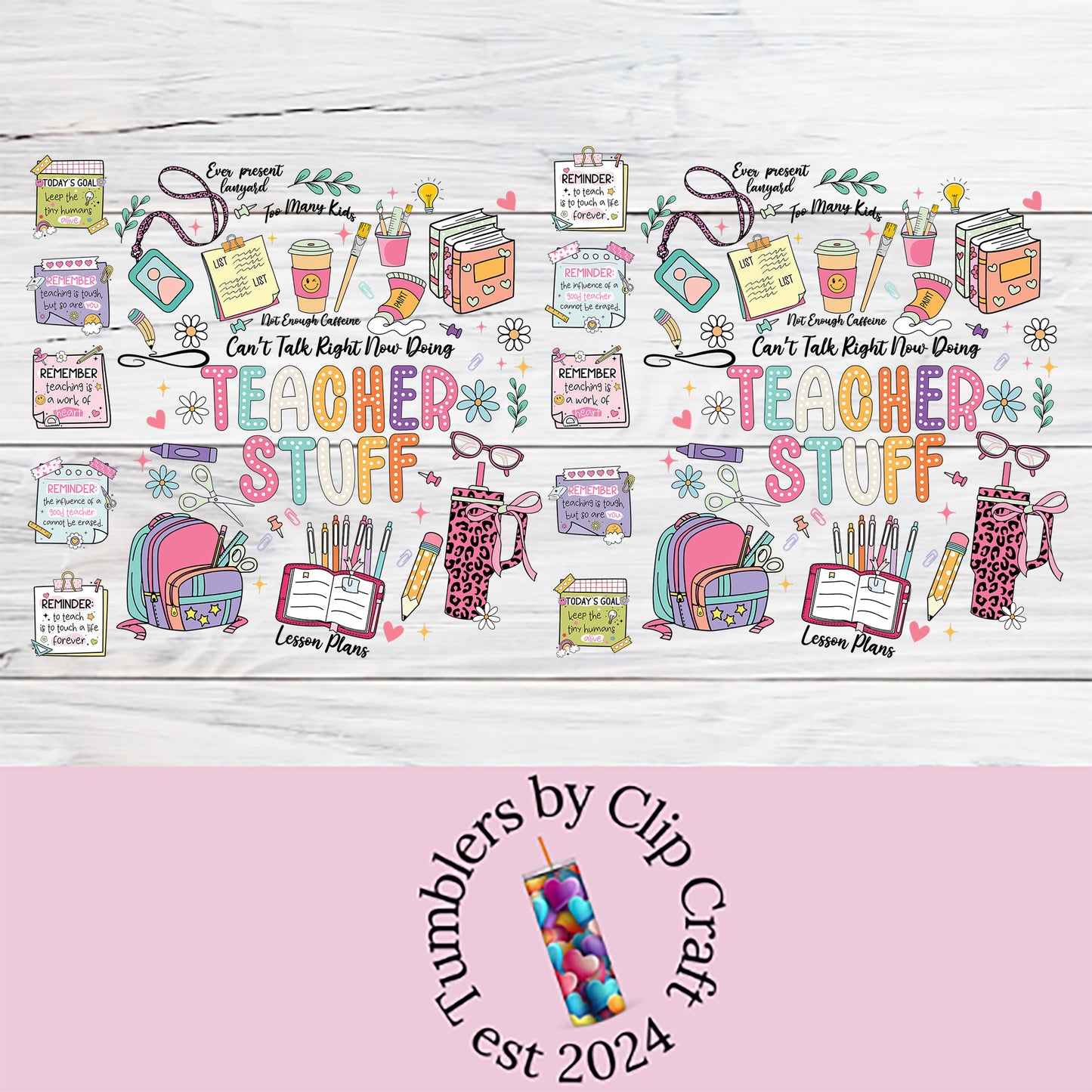 a picture of a teacher's stuff banner