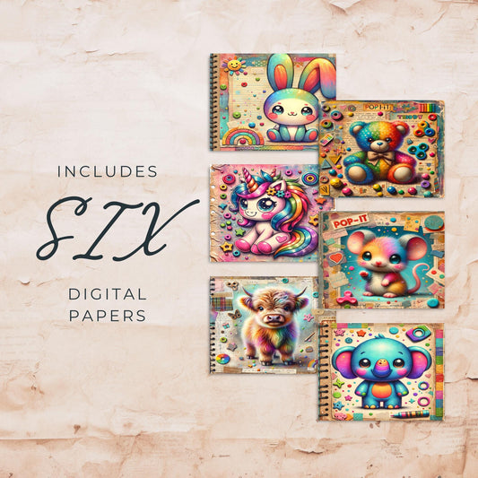 Lindo papel de diario basura para niños