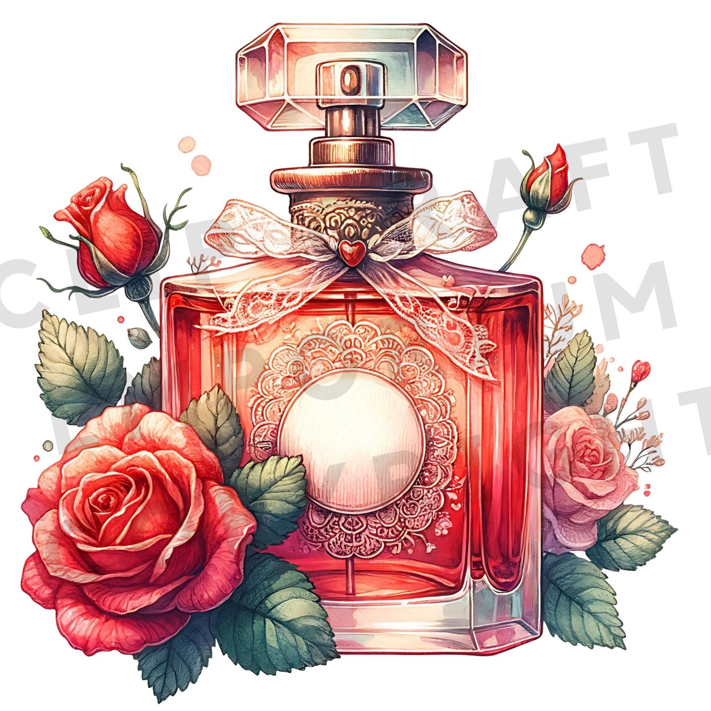 Antique Perfume Bottle Clipart Set