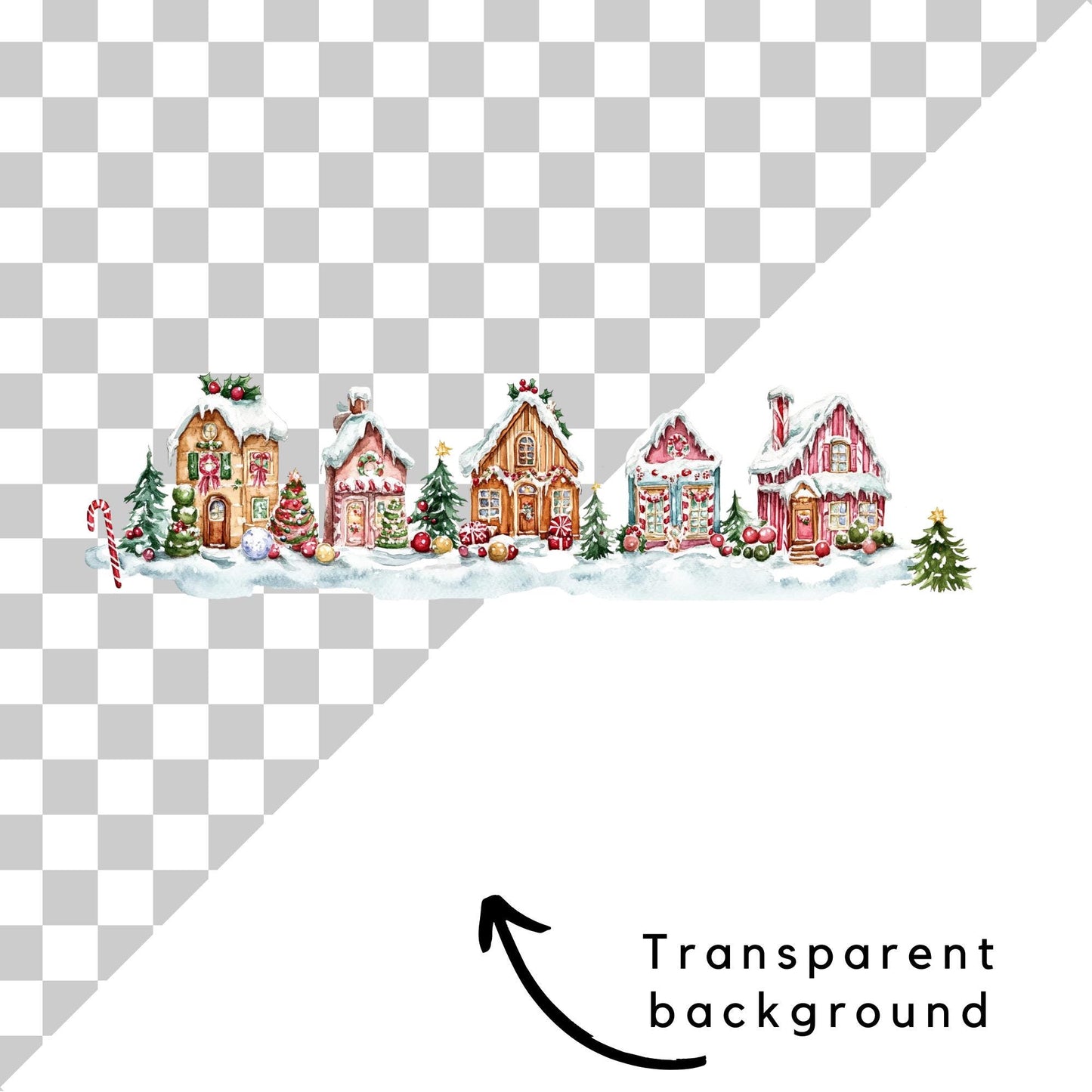 Christmas Gingerbread house clipart border