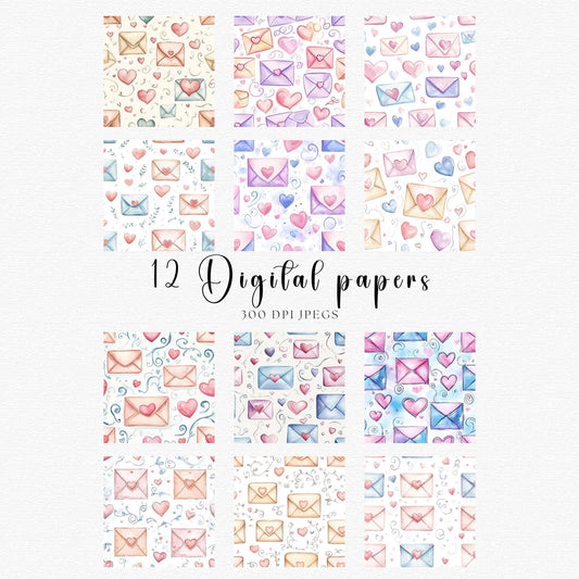 Valentines Mail Seamless Pattern