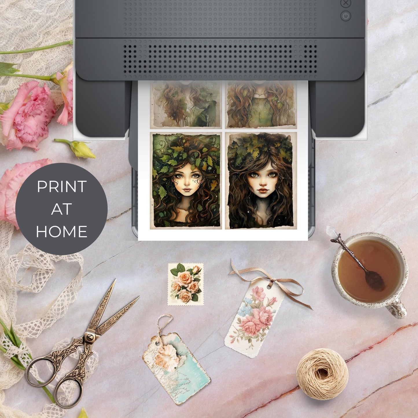 Woodland Elve Junk Journal Cards