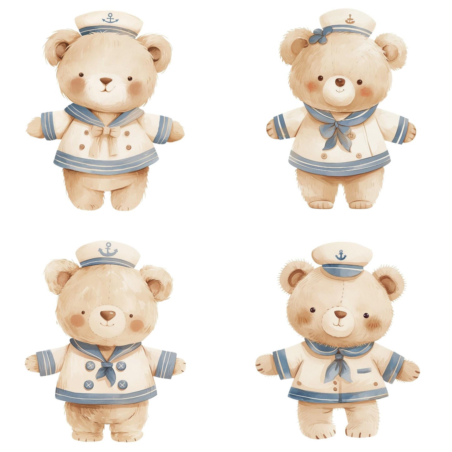 Cute Sailor Bears clipart