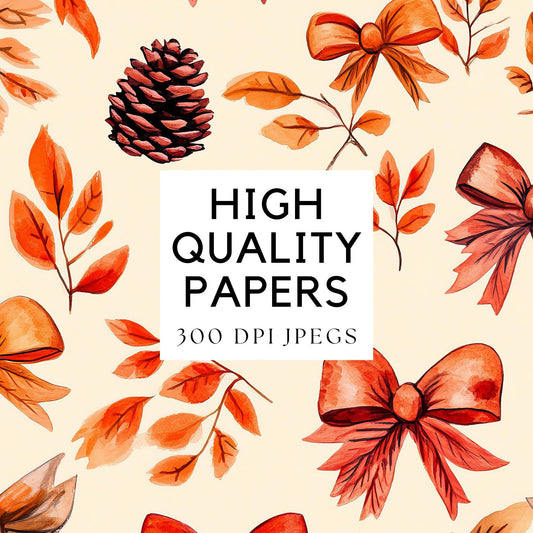 Fall Bows Digital papers