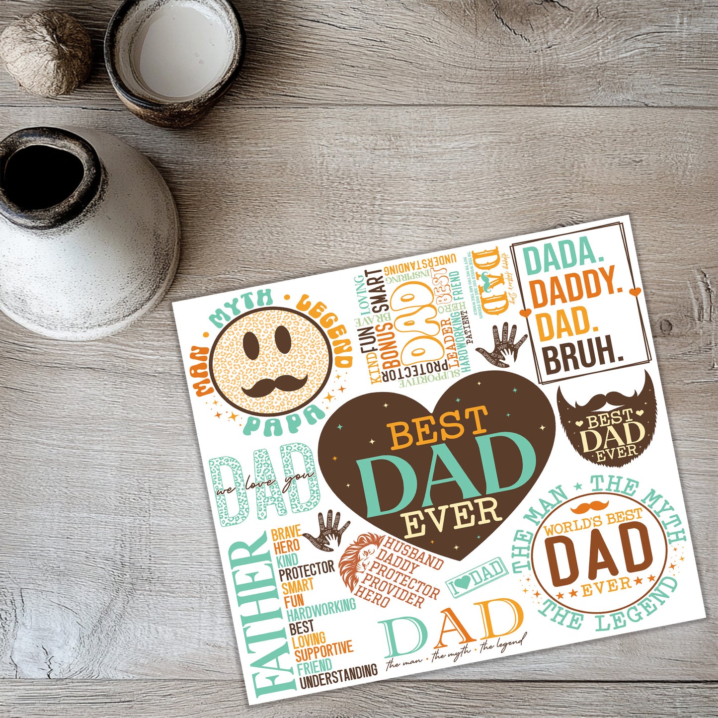 a father's day card with the words best dad ever