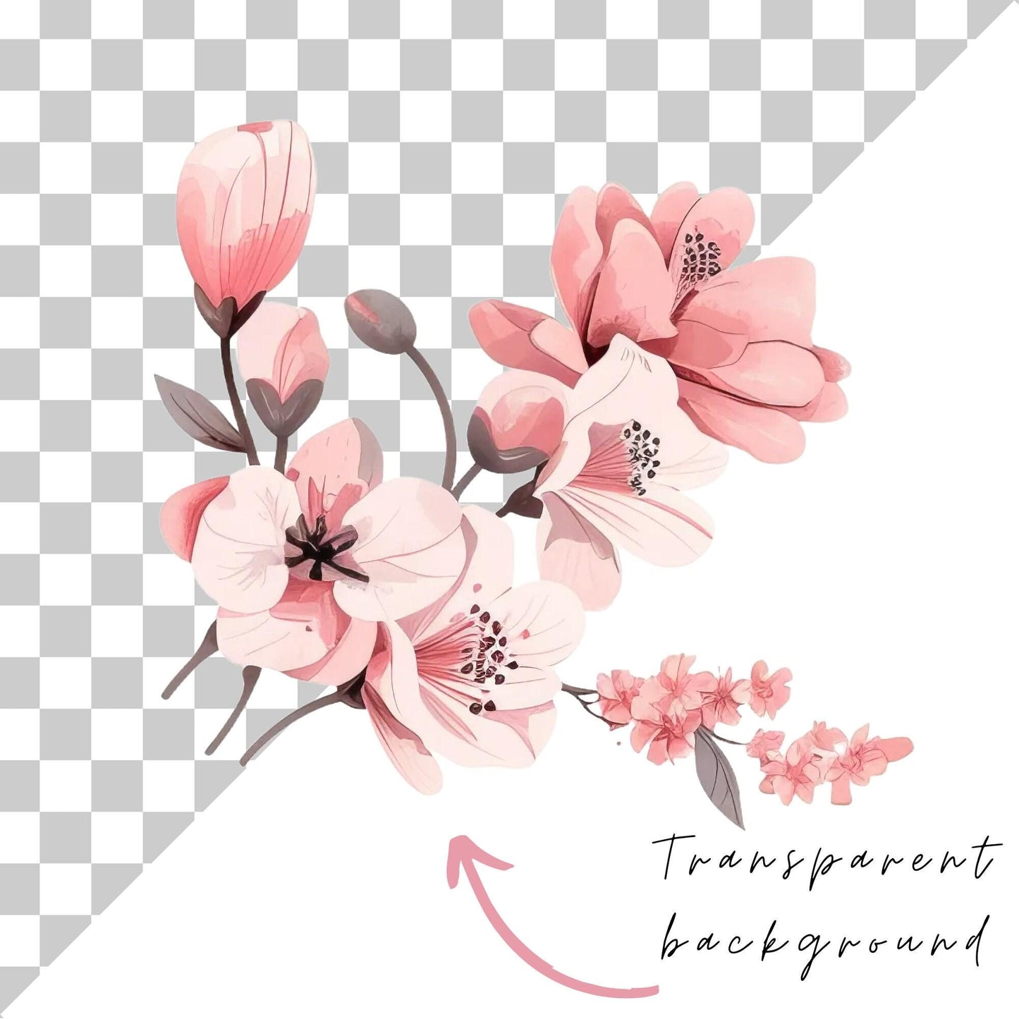 Clipart del lago de los cisnes en acuarela