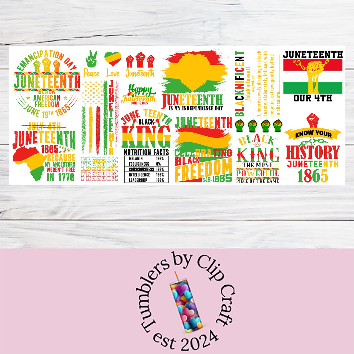 a poster with a bunch of different things on it
