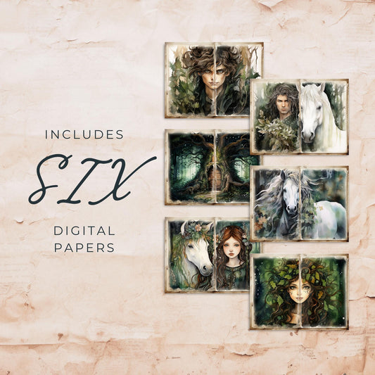 Woodland Elve Junk Journal Pages Vol3