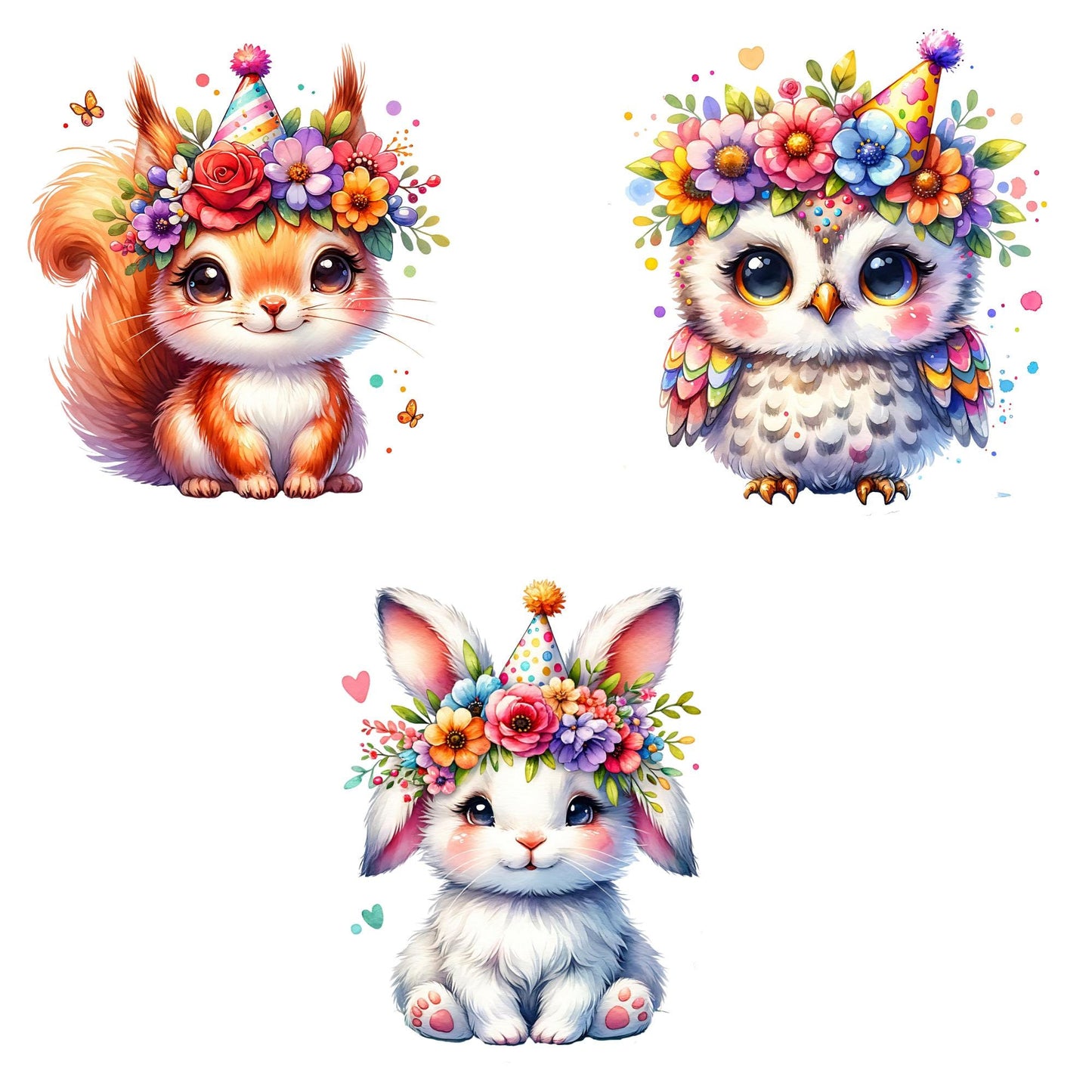 Cute Birthday Animal Clipart