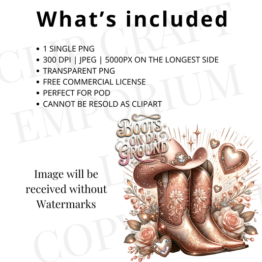 Boots On The Ground T-Shirt PNG | Cowgirl Western Sublimation Design