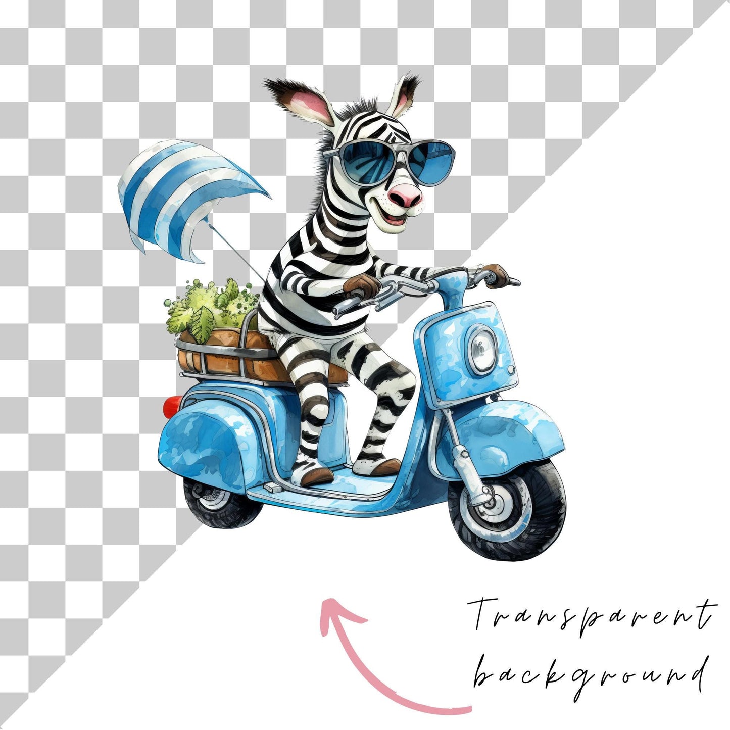 Quirky Zebra Clipart