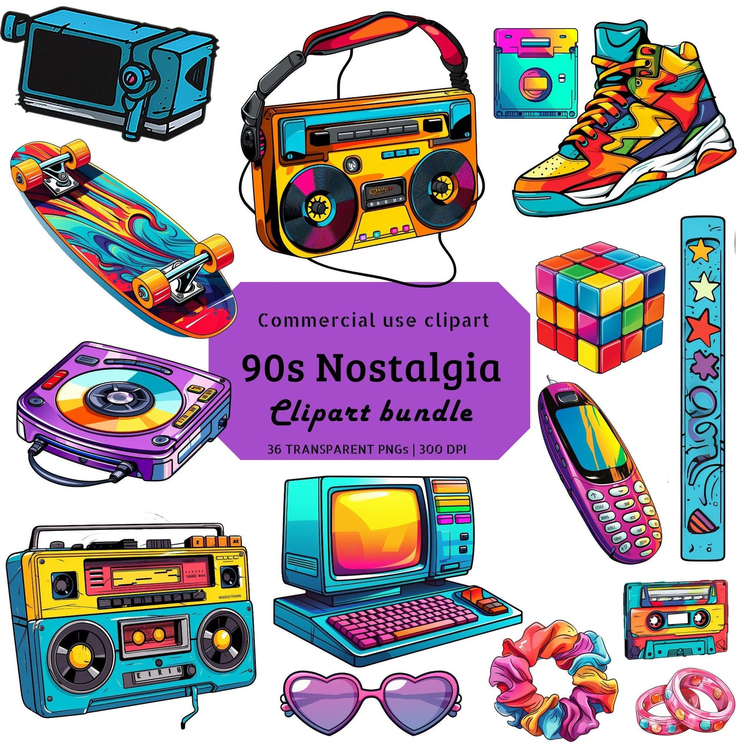 90s Nostalgia Clipart