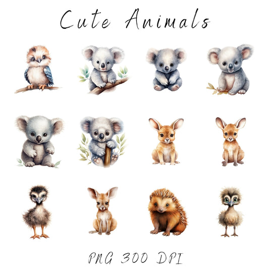 Baby Australian Animals Clipart