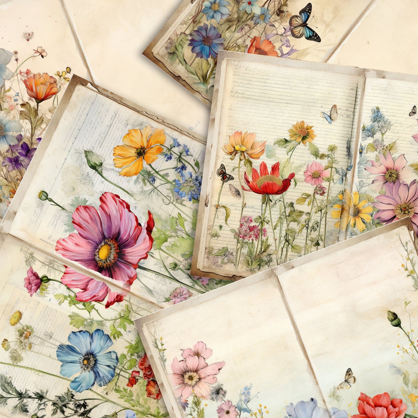 Wildflower Vol2 Junk Journal Pages