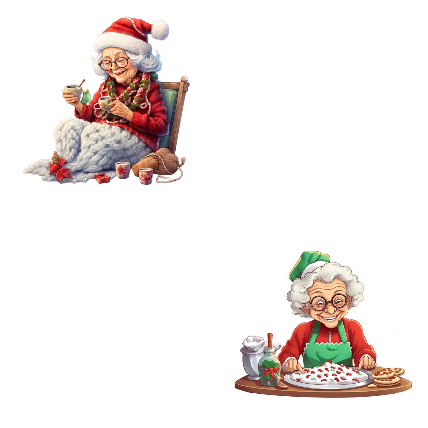 Quirky Old Ladies Clipart