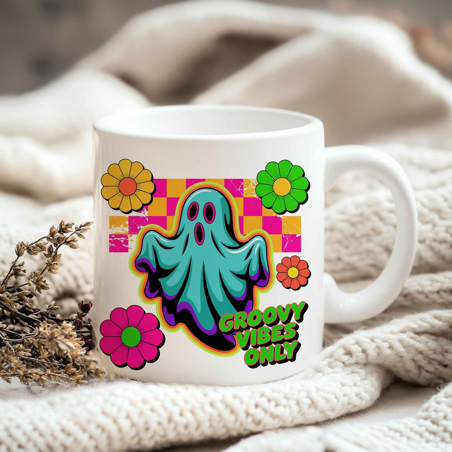 Trendy Neon Retro Ghost Halloween PNG | Cute Boujee Boo Design