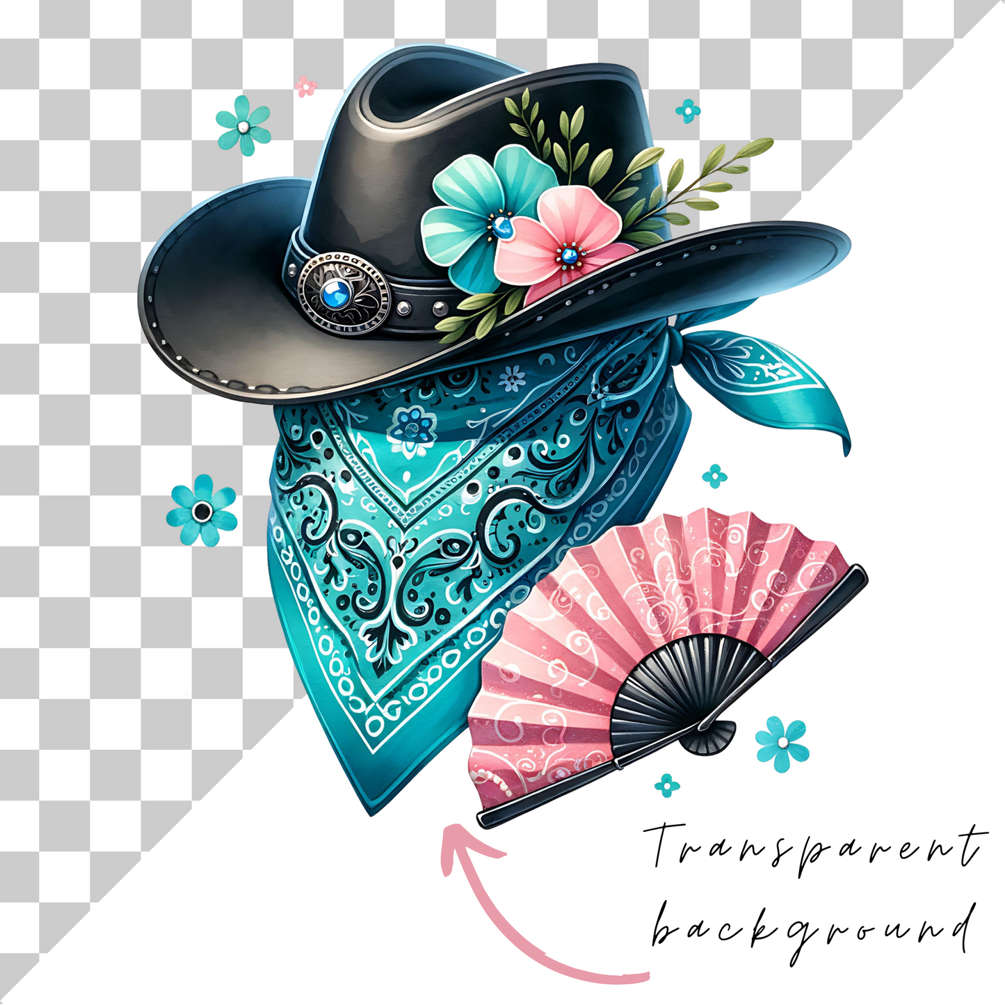 Cowboy Hat and Boots Clipart | Western Party PNG