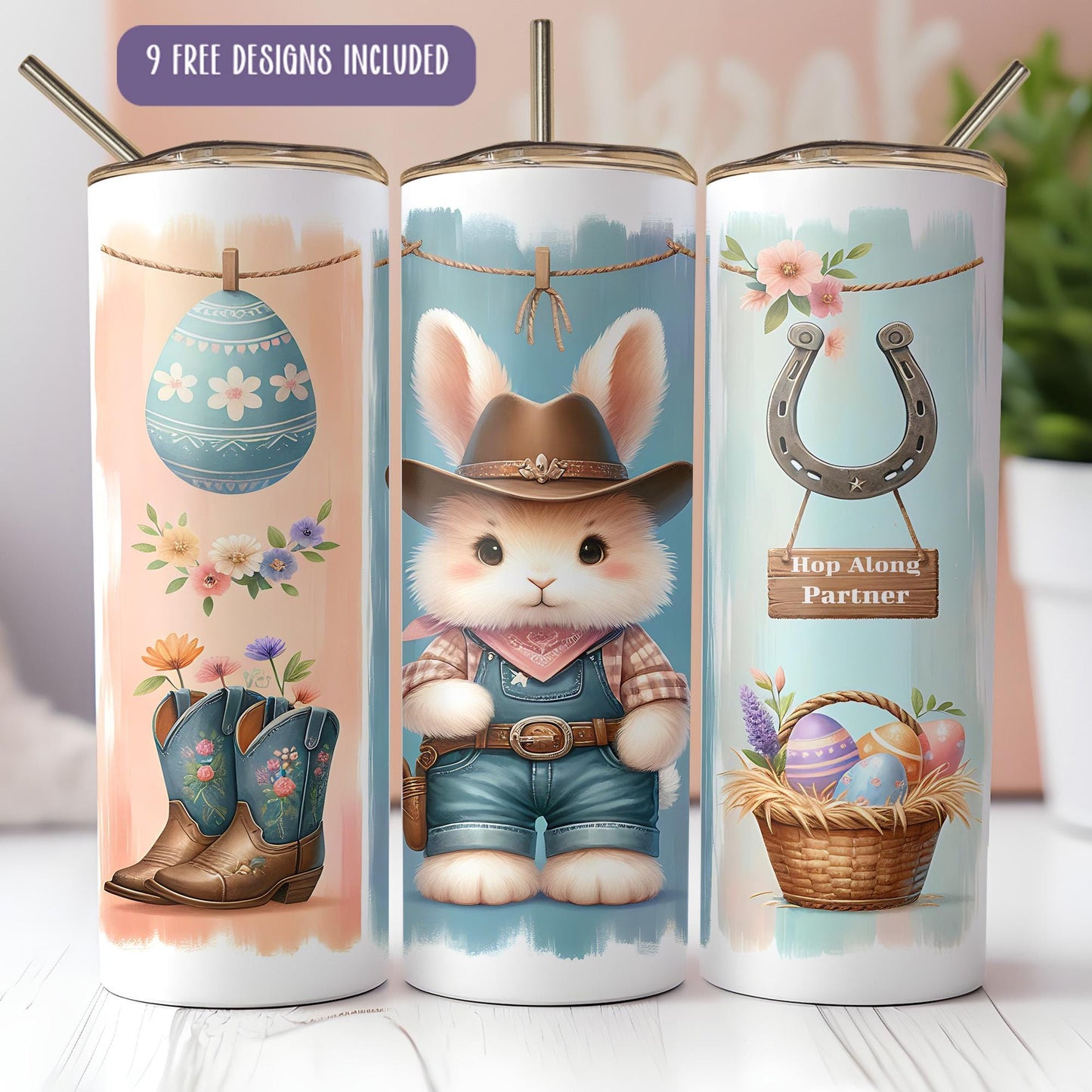 Western Easter 20oz Tumbler Wrap