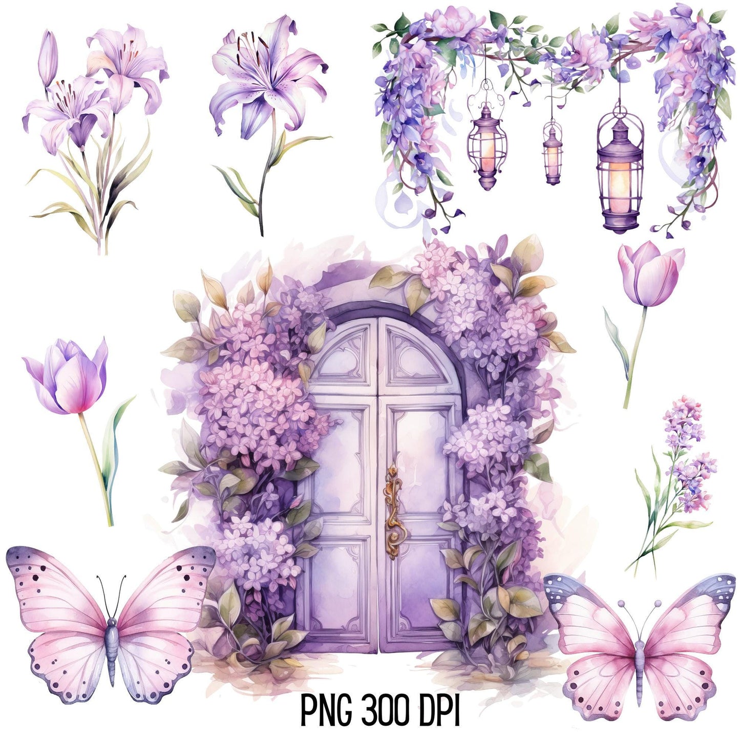 Clipart de hada lila