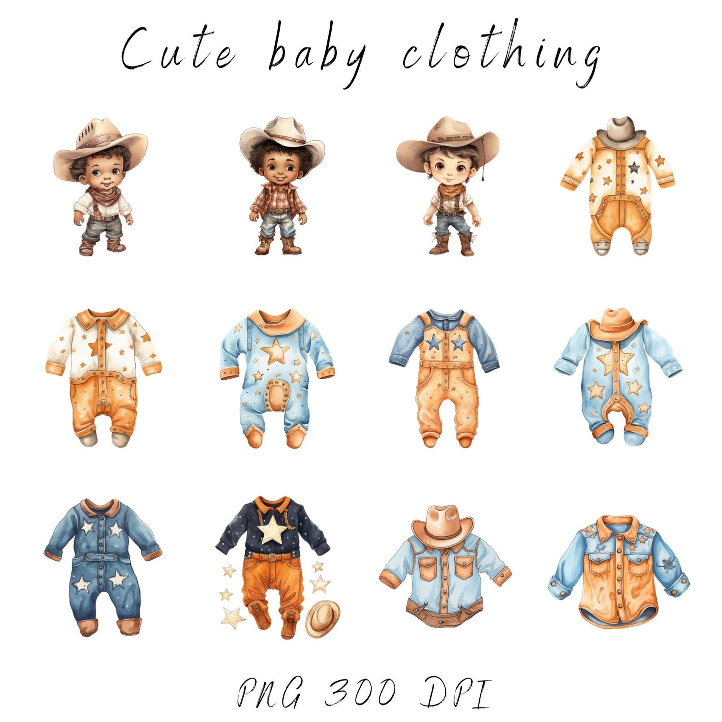 Baby Cowboy Clipart