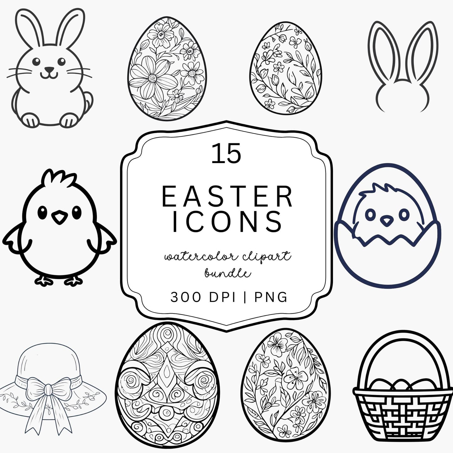 Easter Icons Clipart