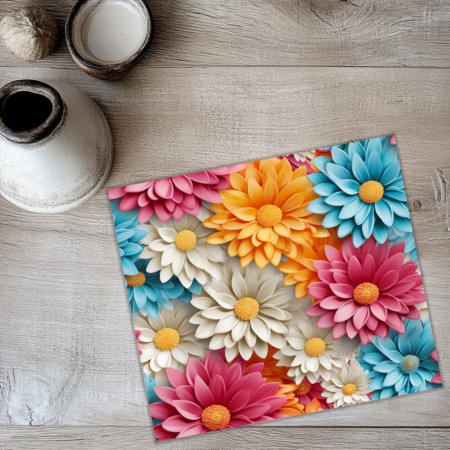 a picture of a bunch of flowers on a table