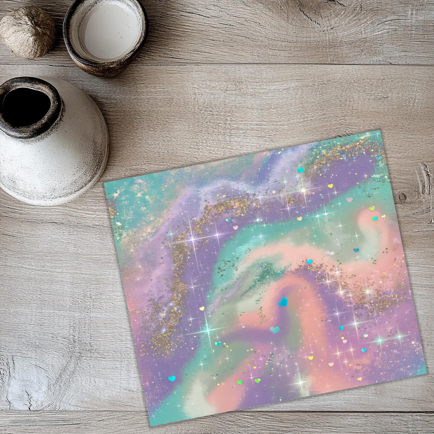 a picture of a painting on a wooden floor