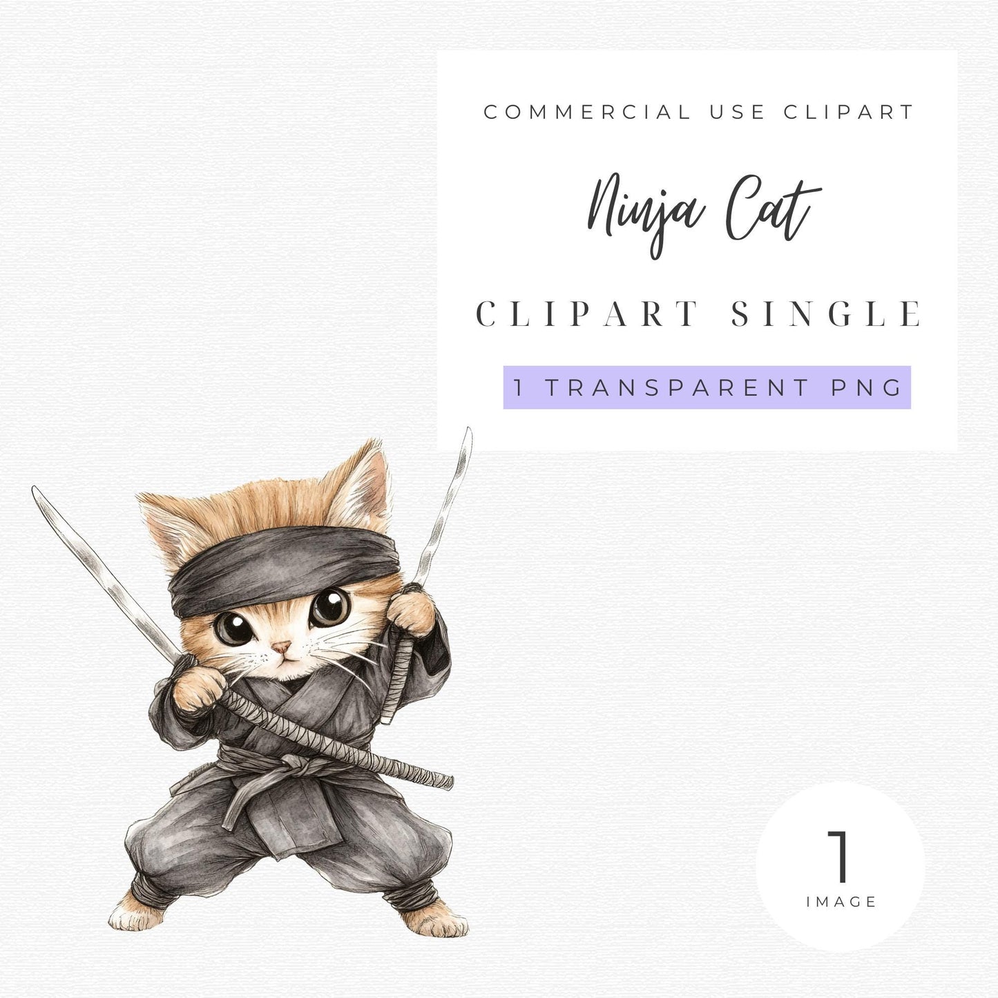Ninja Cat Clipart